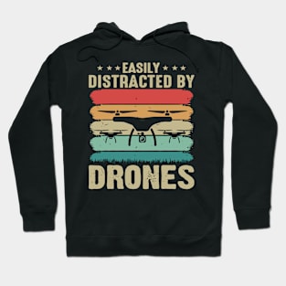 Easily Distracted By Drone Vintage Hoodie